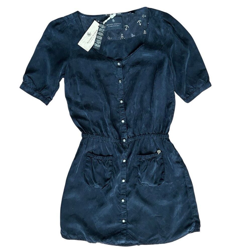 3/$15 Maison Scotch Black Mini Dress 2